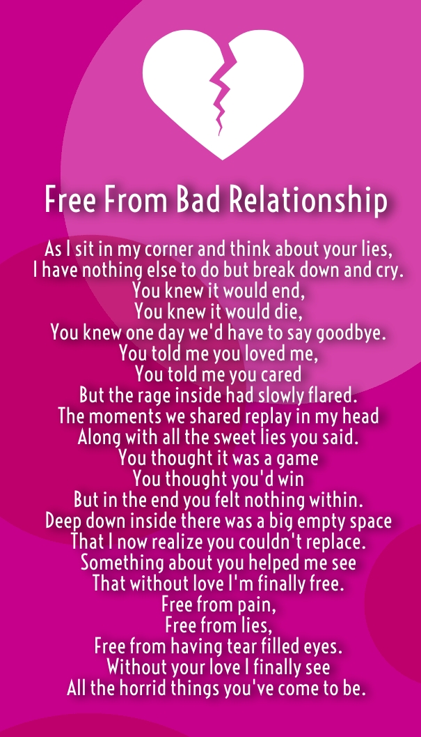 Unhealthy Relationship Poems about love