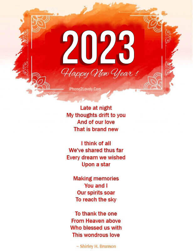 Romantic Happy New Year 2023 Poems