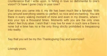 Thanksgiving Love Letter For Boyfriend Husband
