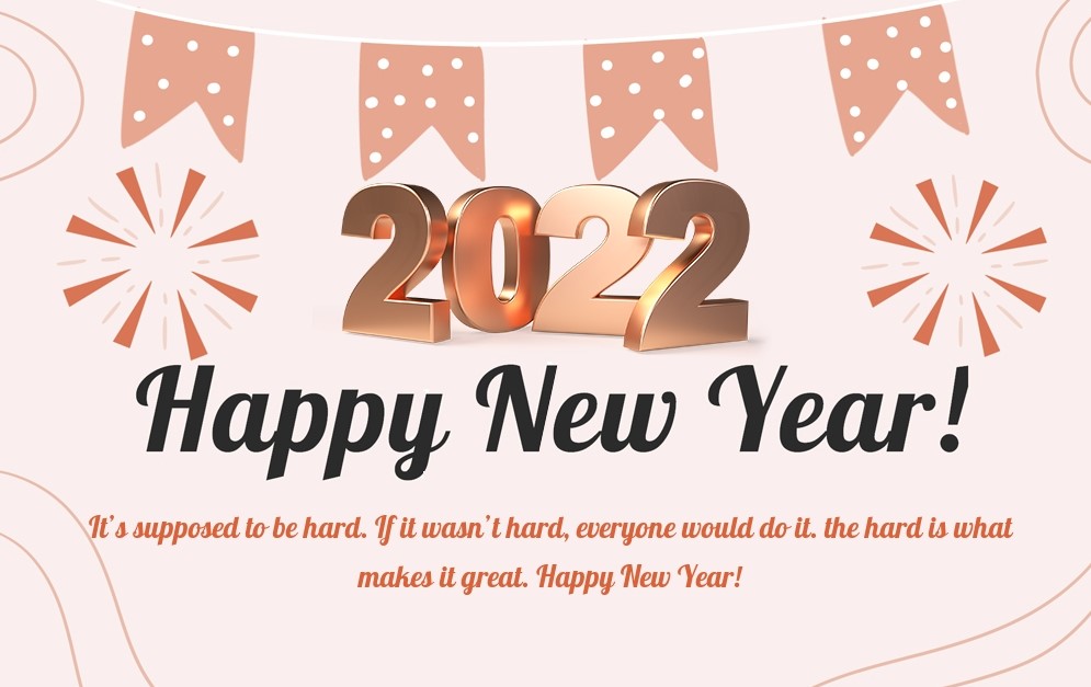 HD Happy New Year 2022 Greeting Card