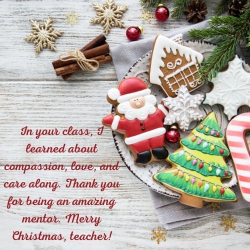 Happy Christmas Teacher Messages