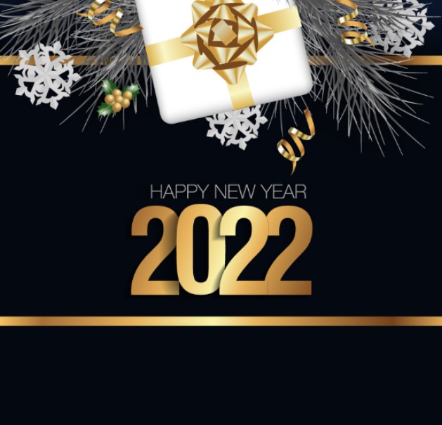 Happy New Year Features 2022 Greeting Card