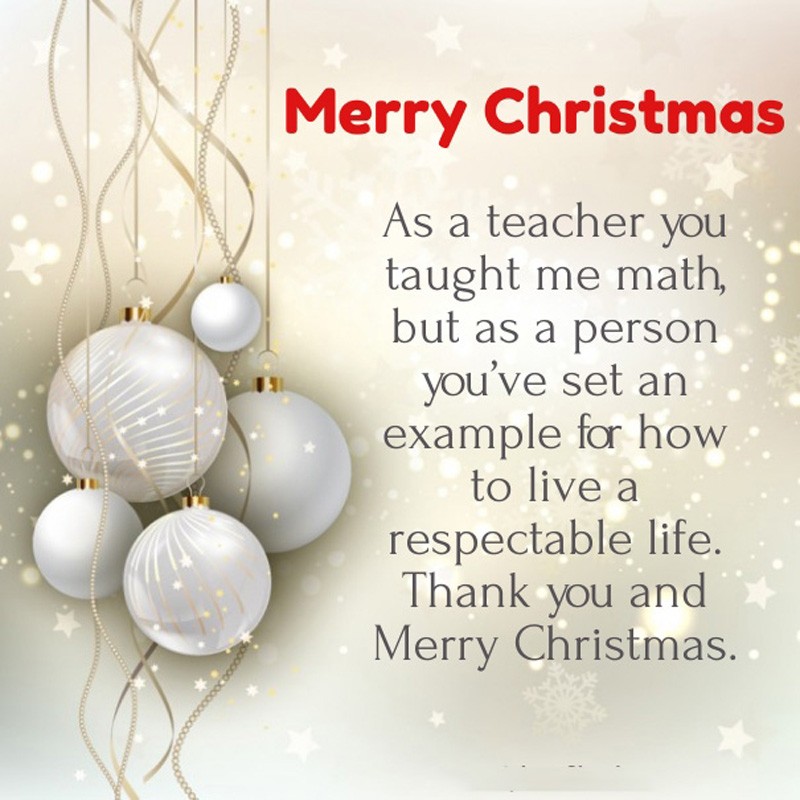Merry XMAs Teacher