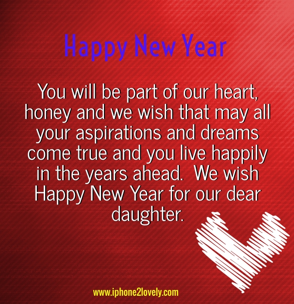Happy New Year Wishes For Daughter Messages
