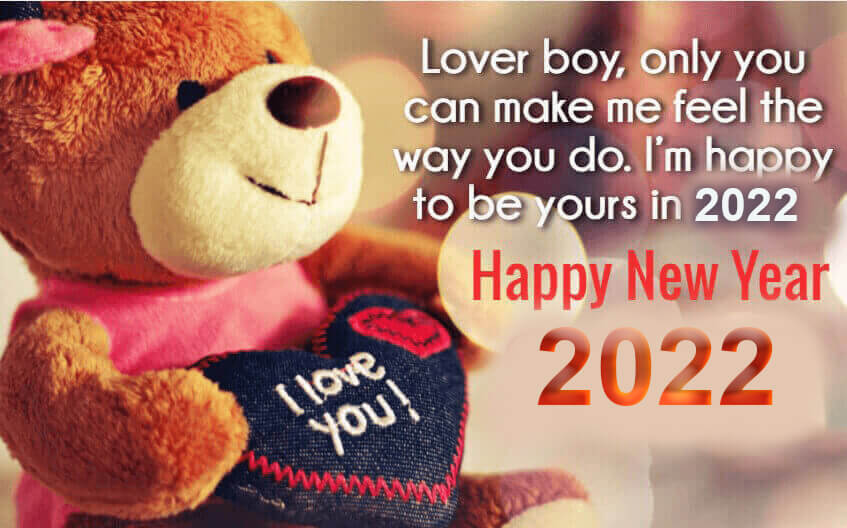 Happy New Year 2022 Teddy Bear Picture Wishes Cute