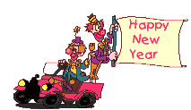 Happy New Year Animated 2016 Gif Car Funny