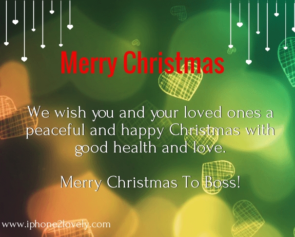 Merry Christmas Messages For Boss 2020