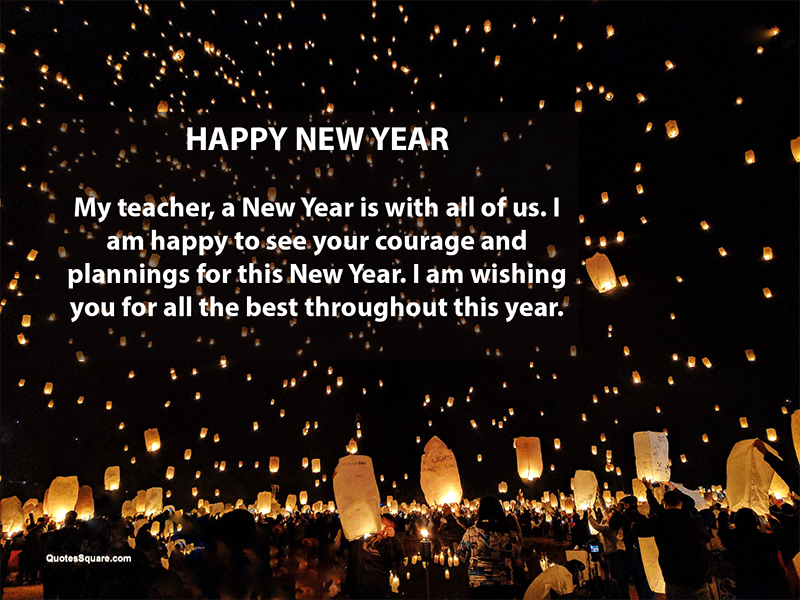 New Year Greetings For Teachers Professors Mentors