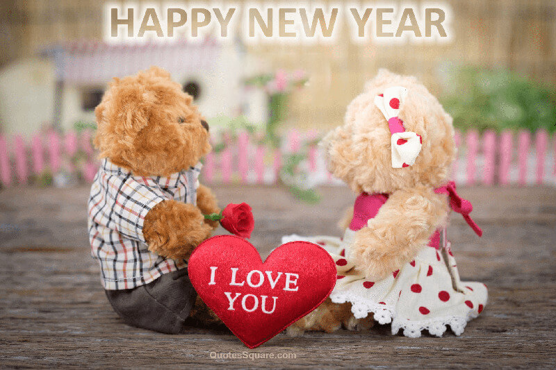 Teddy Bear New Year 2020 I Love You Image