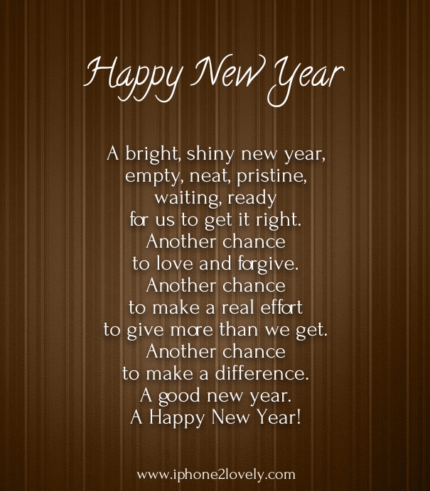 Famous New Year Poems 1