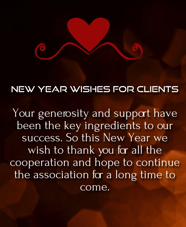 Happy New Year Wishes For Customer 
