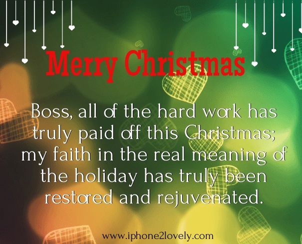 Holiday Wishes For Your Boss