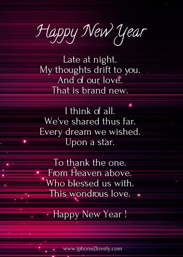 New Year Love Poems