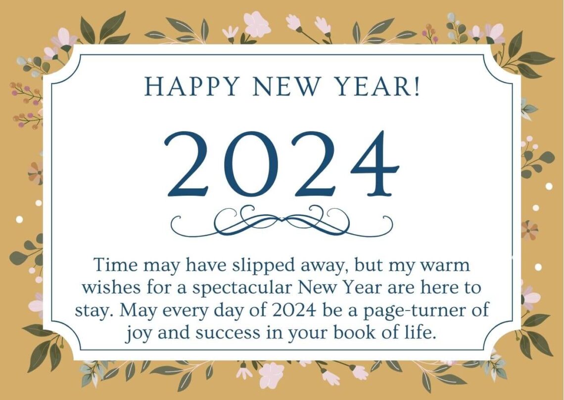 50 Belated Happy New Year 2024 Wishes & Images Hug2Love