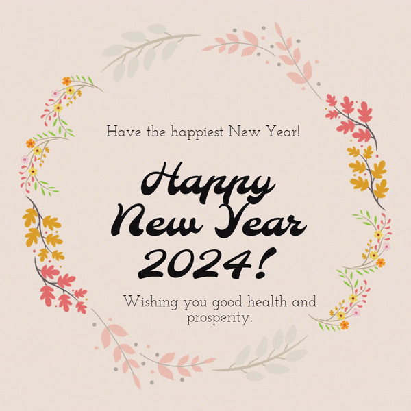 Happy New Year 2024 Gif Greeting Cards