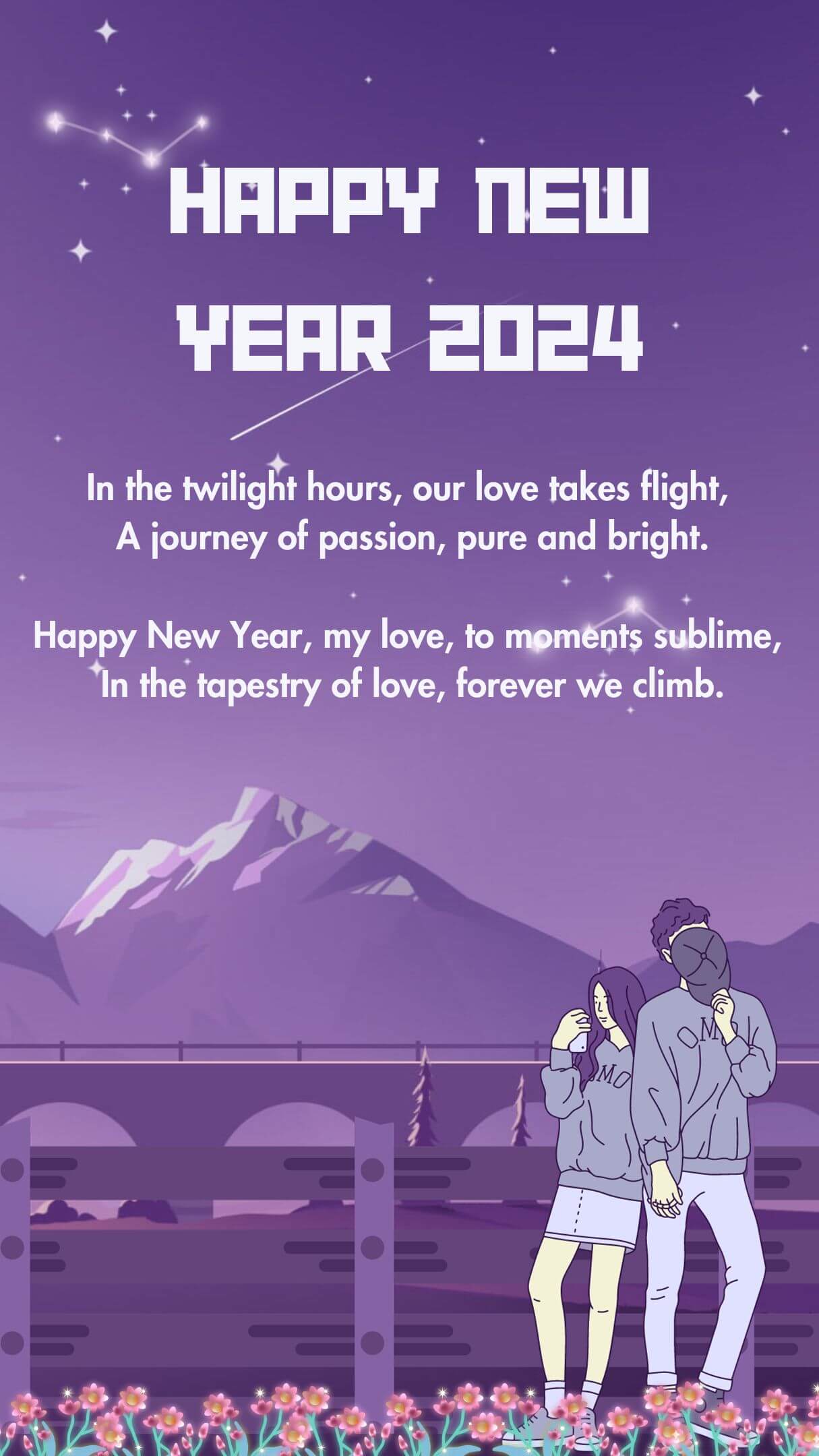 Happy New Year Romantic Poems 2024 For Her
