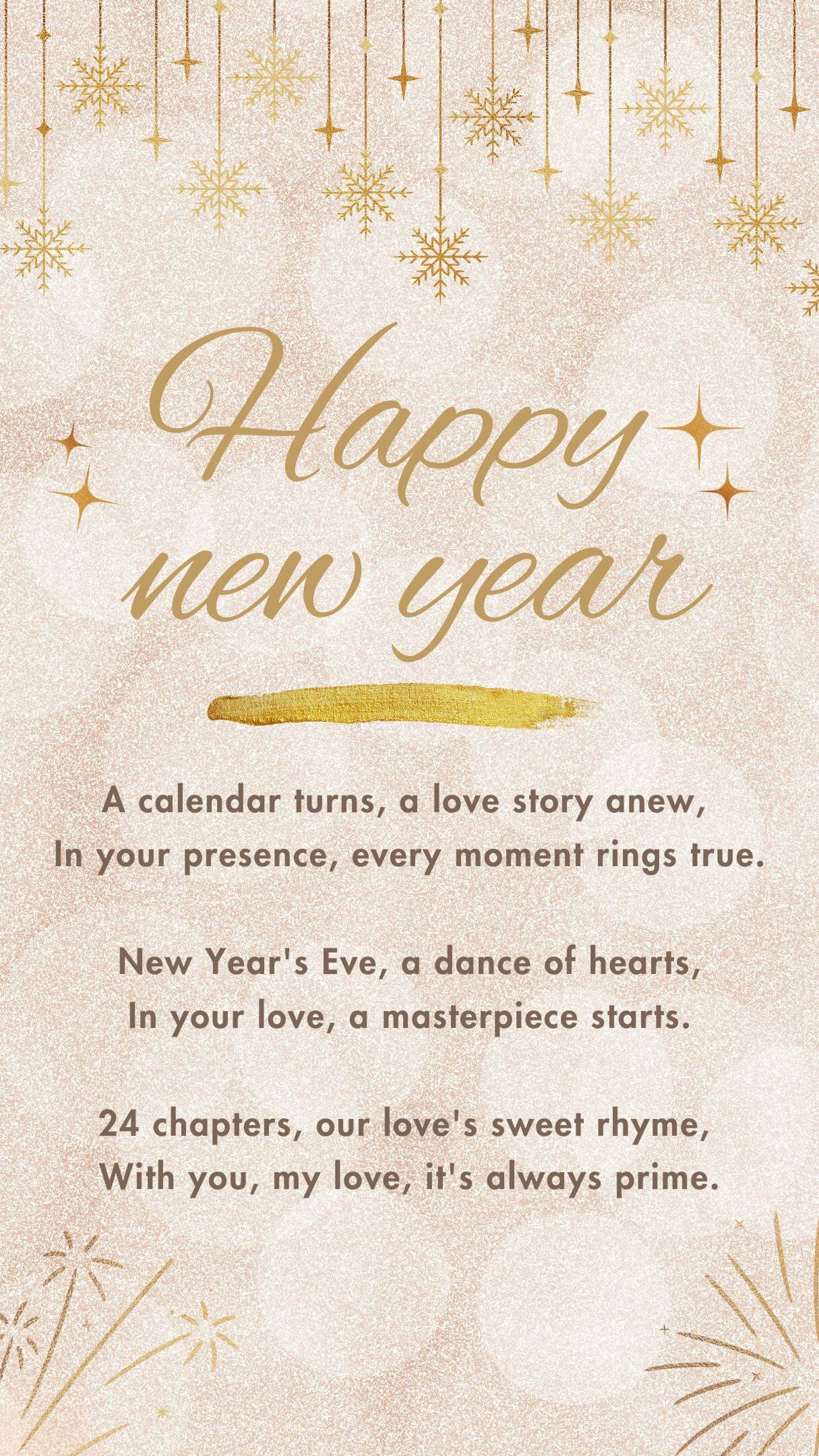 Romantic New Year Love Poems 2024 For Him