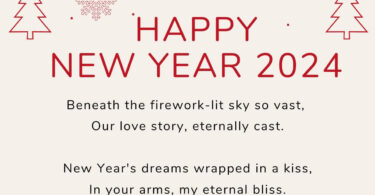 Romantic New Year Love Poems For Boyfriend 2024