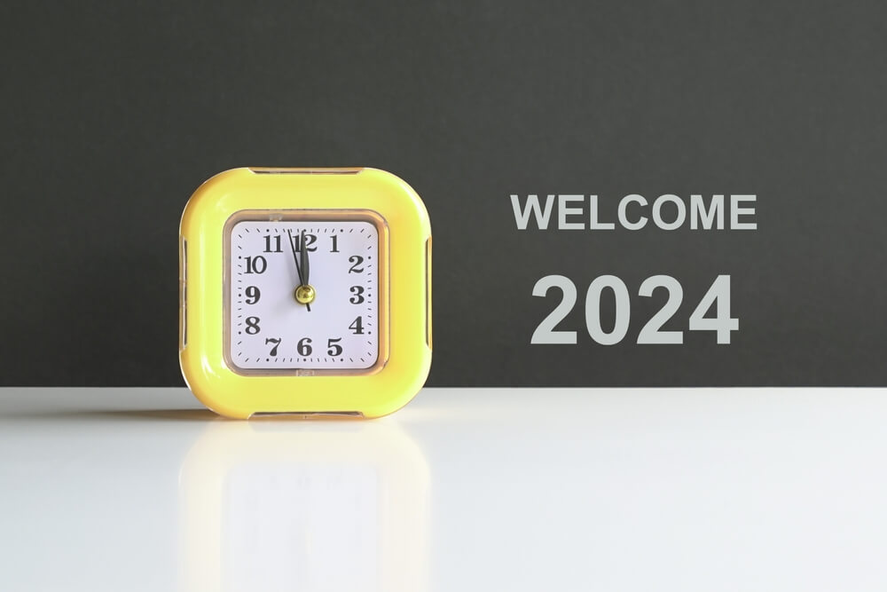 Happy New Year Clock 2024