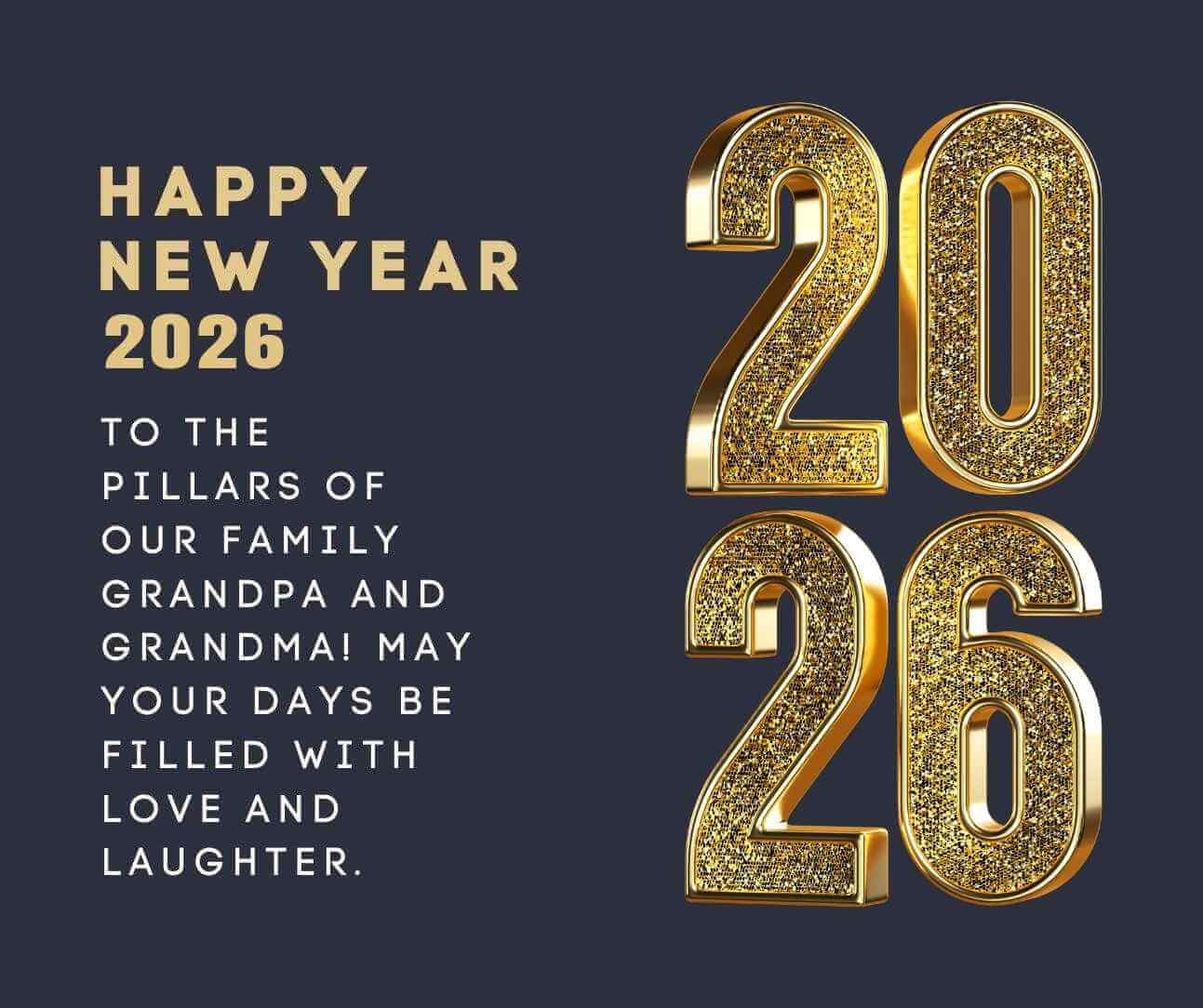 2026 Happy New Year Wishes My Grandparents