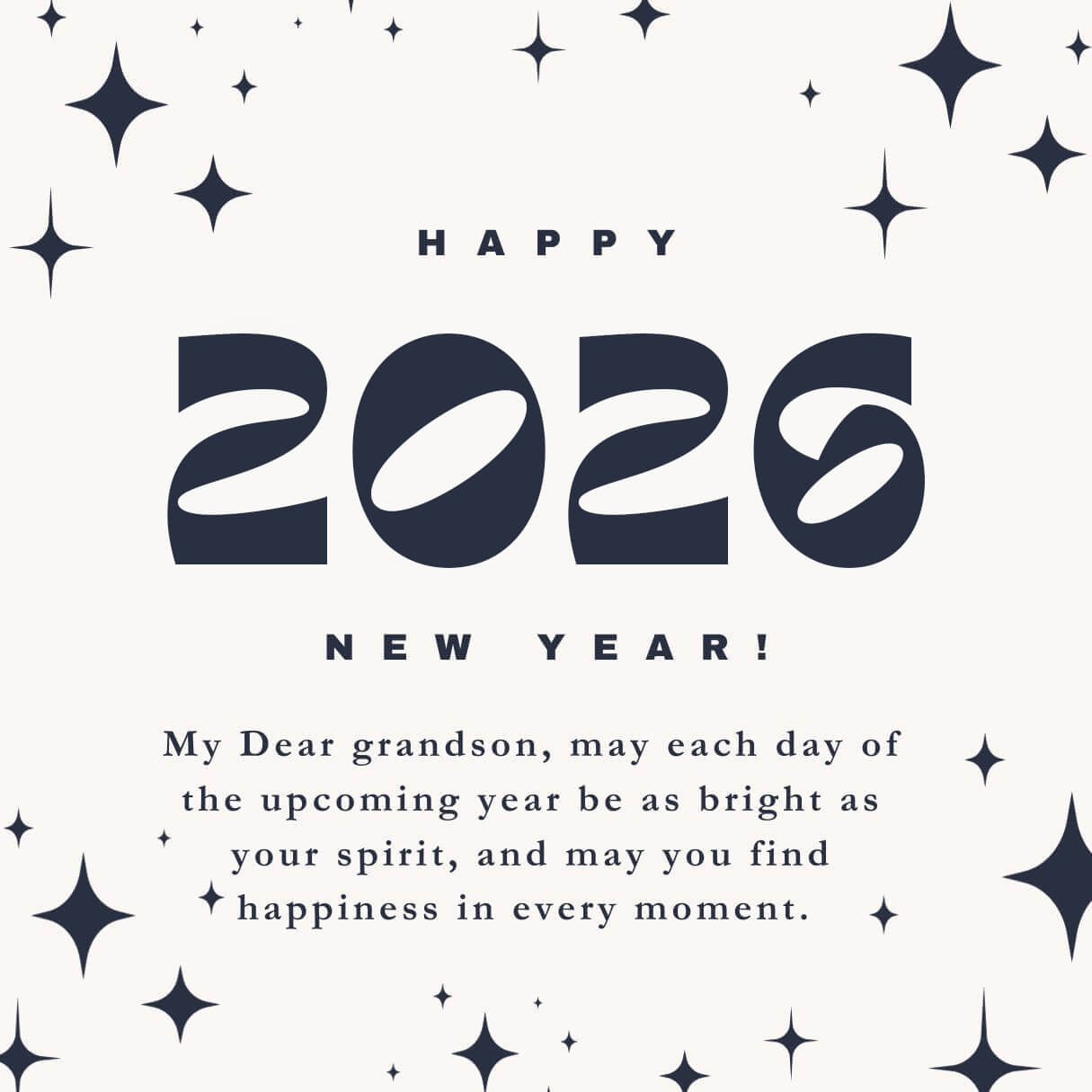 Happy New Year Wishes 2026 For Grandson
